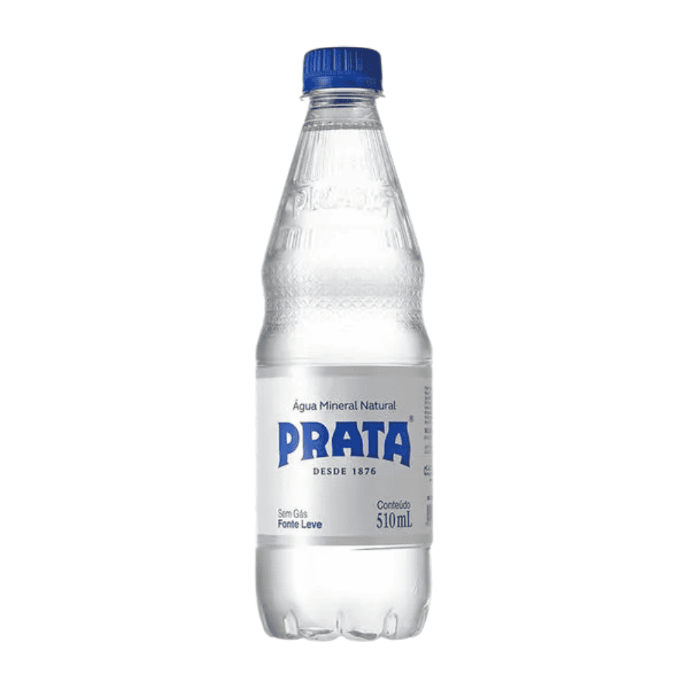 Água Mineral Natural Prata sem gás Pet Fardo 12x510ml