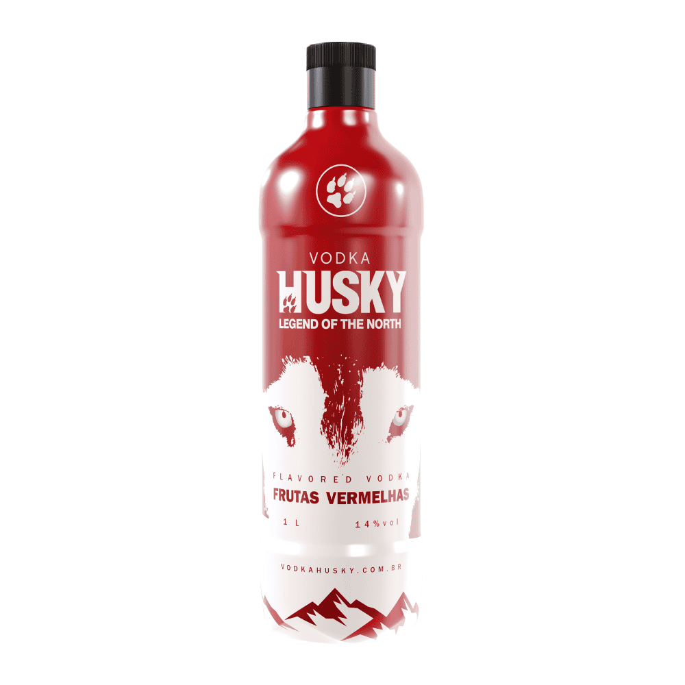 Vodka Husky Frutas Vermelhas Pet 1L