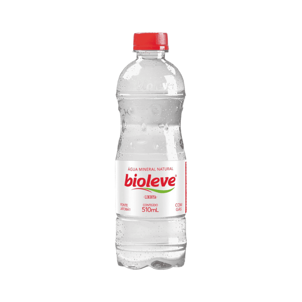 Água Mineral Natural Bioleve com gás Pet Fardo 12x510ml